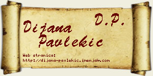 Dijana Pavlekić vizit kartica